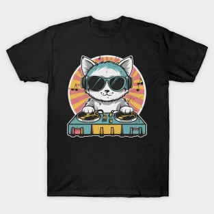 Funky Cat DJ T-Shirt